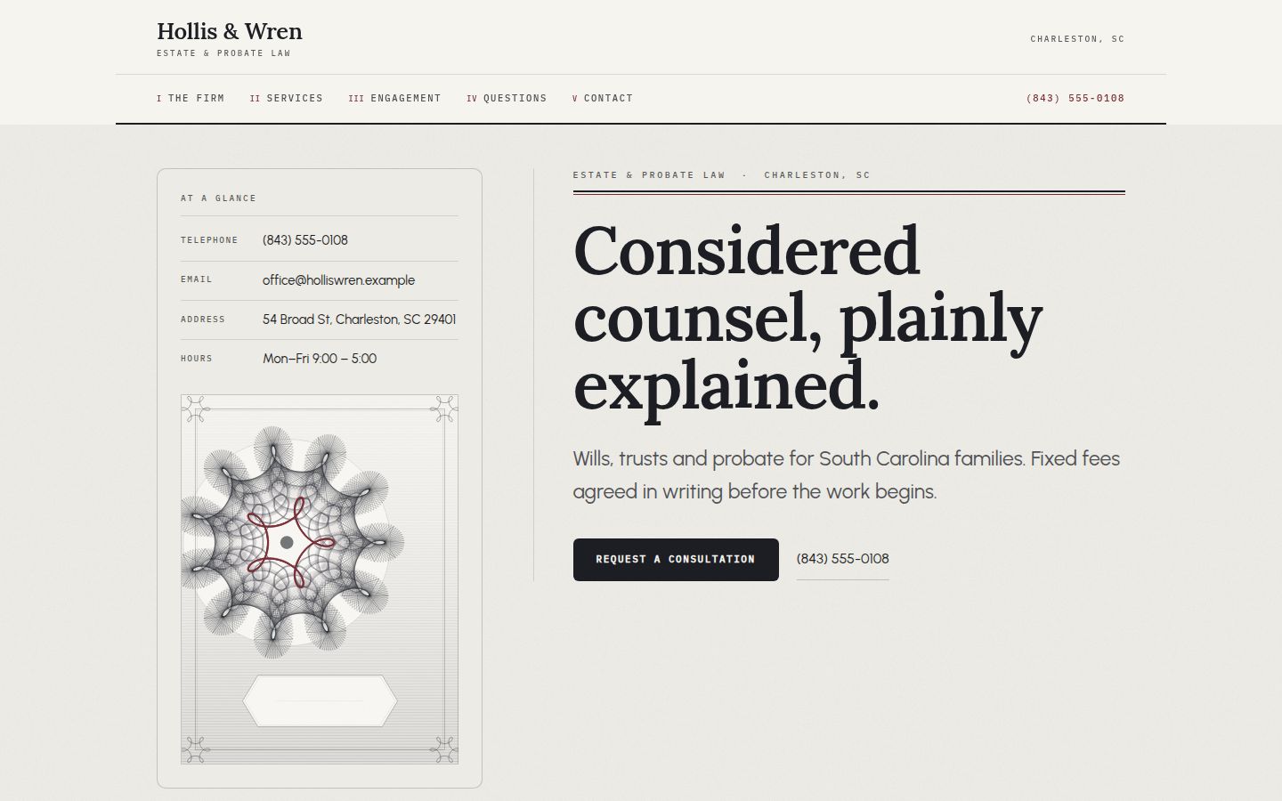 Concept homepage in the Classic Premium family