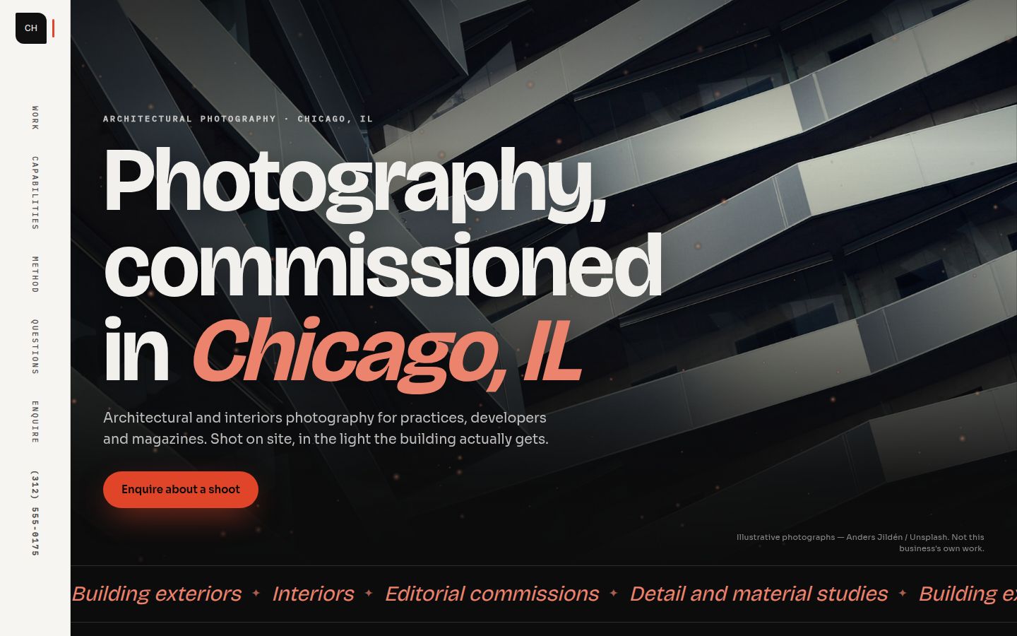 Concept homepage in the Creative Portfolio family