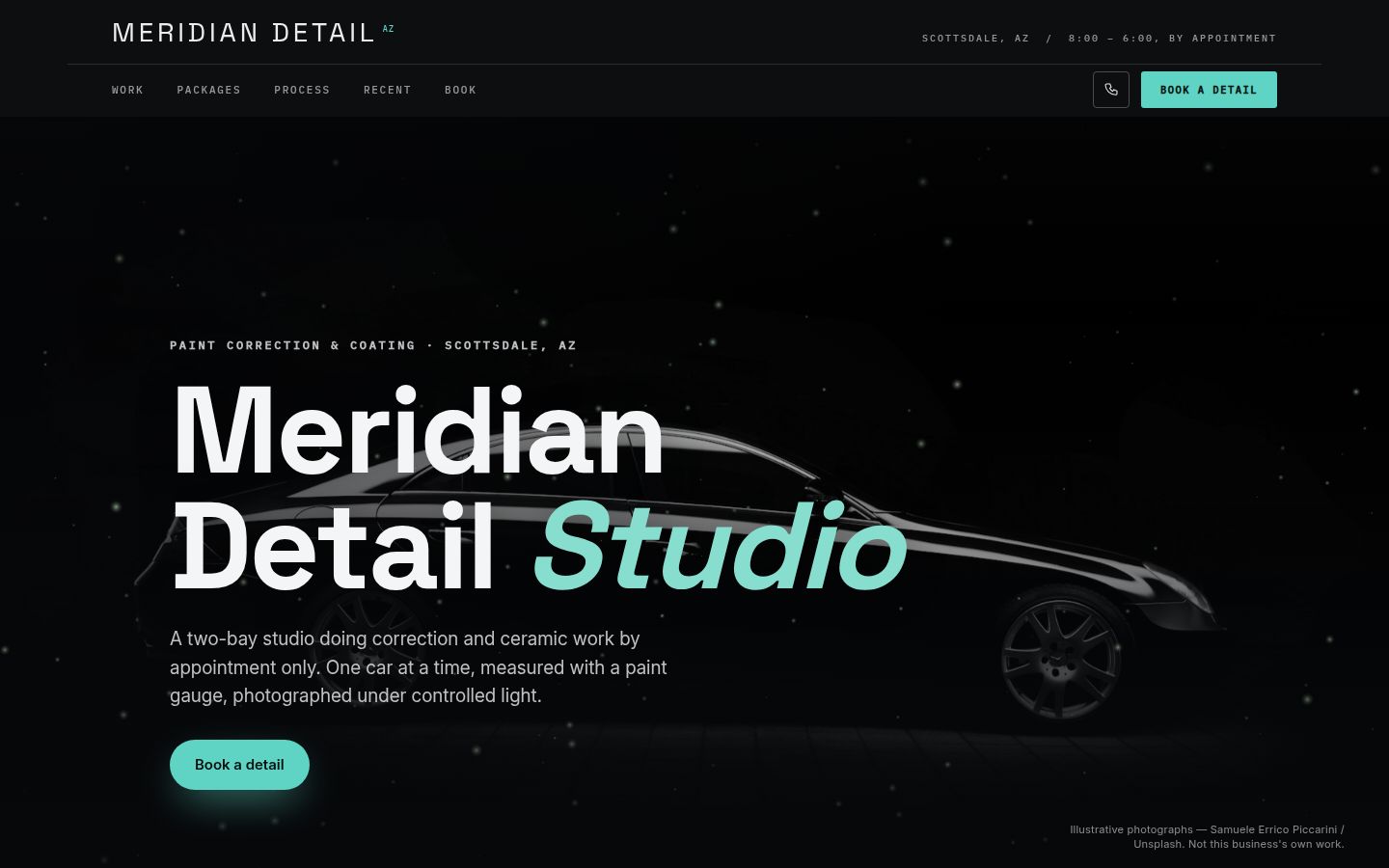 Concept homepage in the Premium Automotive family